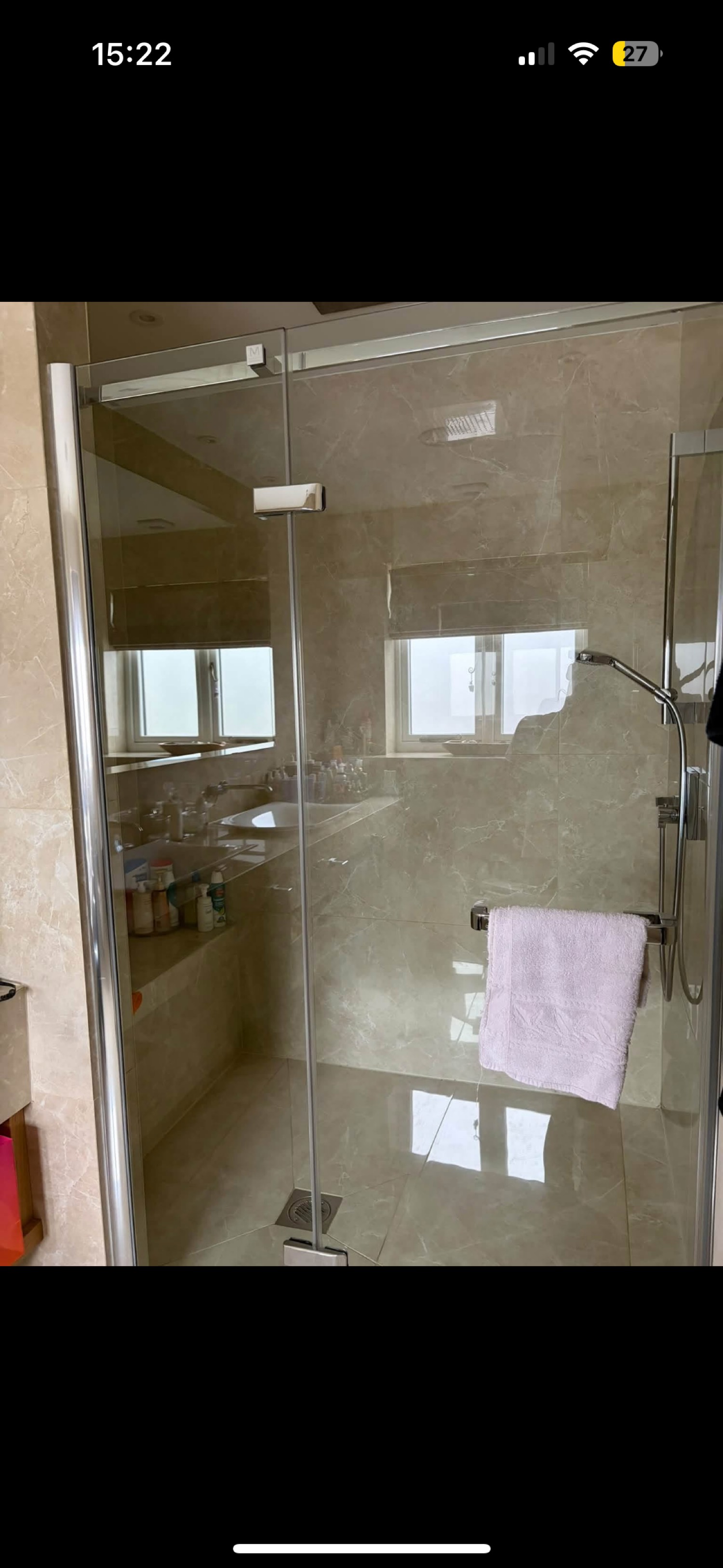 Spotless shower glass